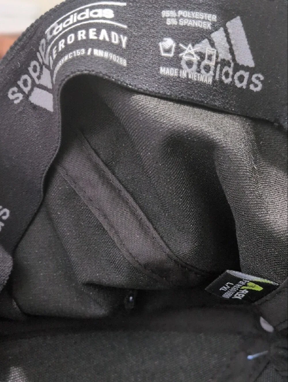 Adidas AEROREADY Black Superlite Stretch Fit Hat Cap Running Golf Size L/XL